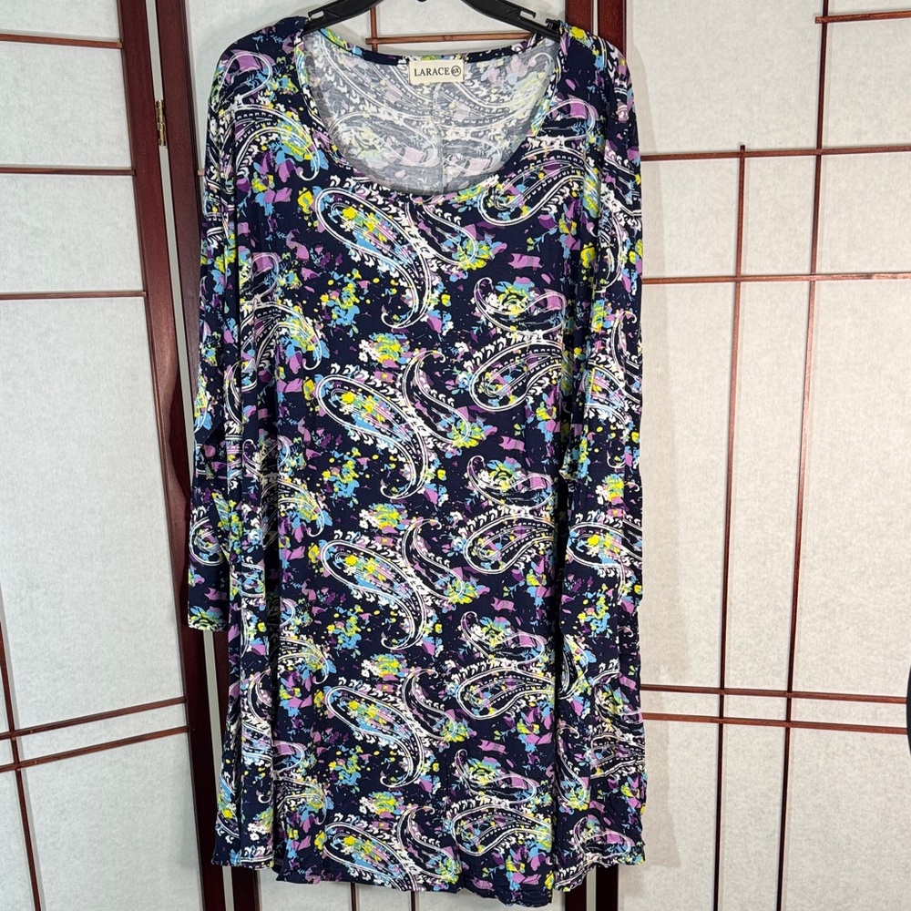 LARACE 6X Women's Paisley Long Sleeve Top - Multicolor